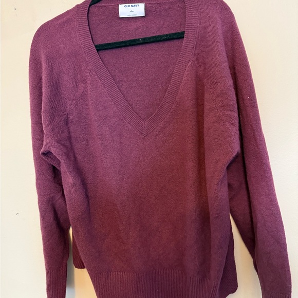 Old Navy Women's V-Neck Sweater - Deep Purple - Picture 1 of 3